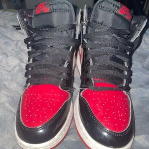 AIR JORDAN 1 “PATENT BRED” (USED NO BOX) SIZE 7
